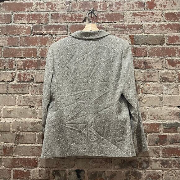 Escada Brikenan Blazer Jacket in Taupe Virgin Wool Size 42 - Picture 4 of 4